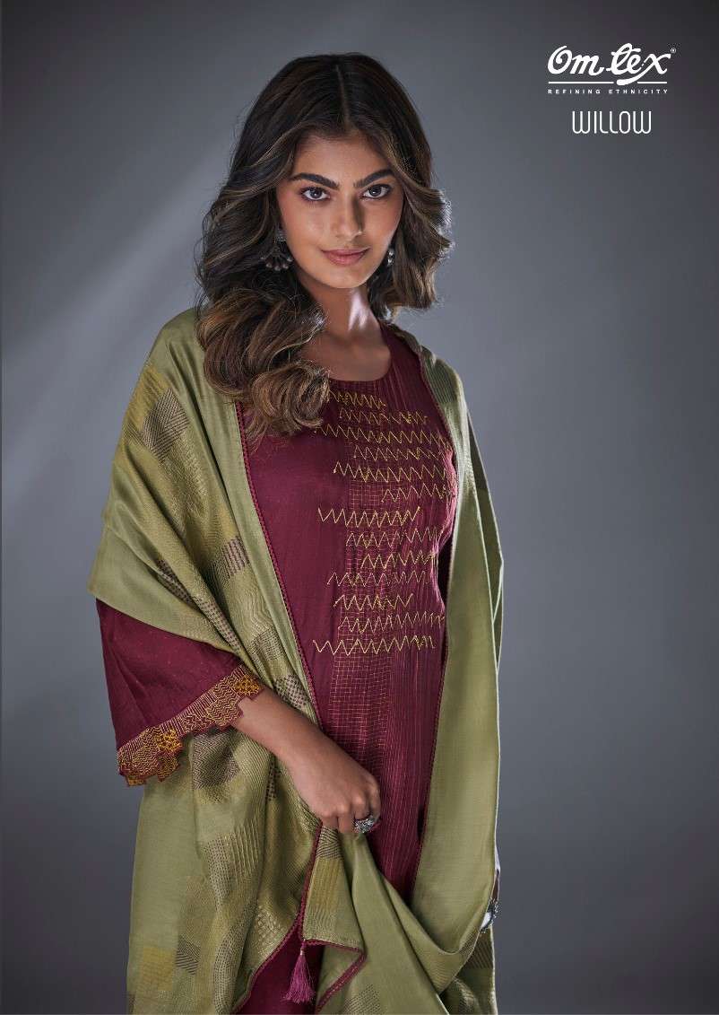 Omtex Willow Silk Designer Salwar Suits Wholesaler In Surat.