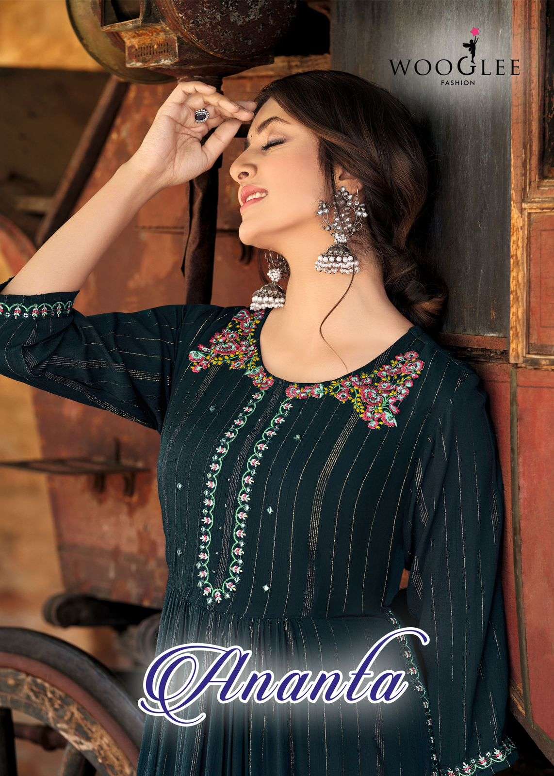 Wooglee Ananta Rayon Fabric Readymade Kurti Wholesaler In Surat.