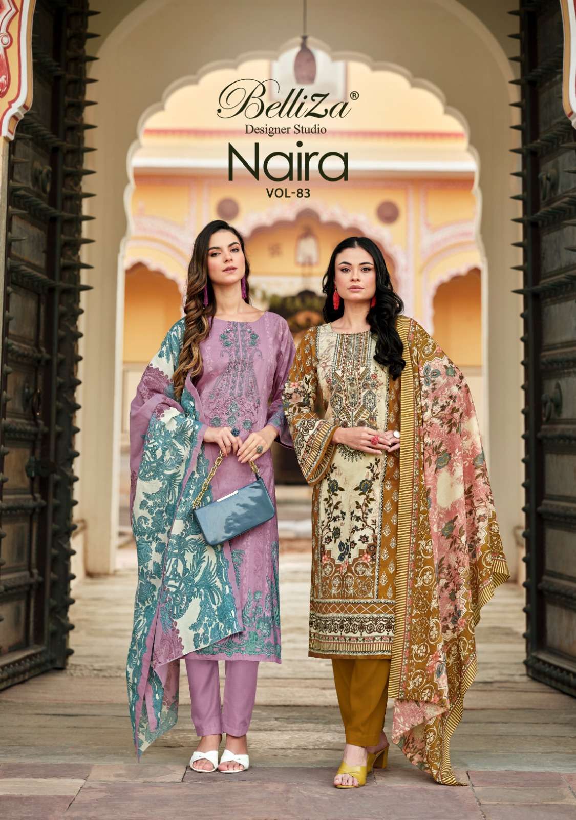 Belliza Designer Naira Vol-83 Cotton  Daily Wear Salwar Suits Wholesaler In Surat.