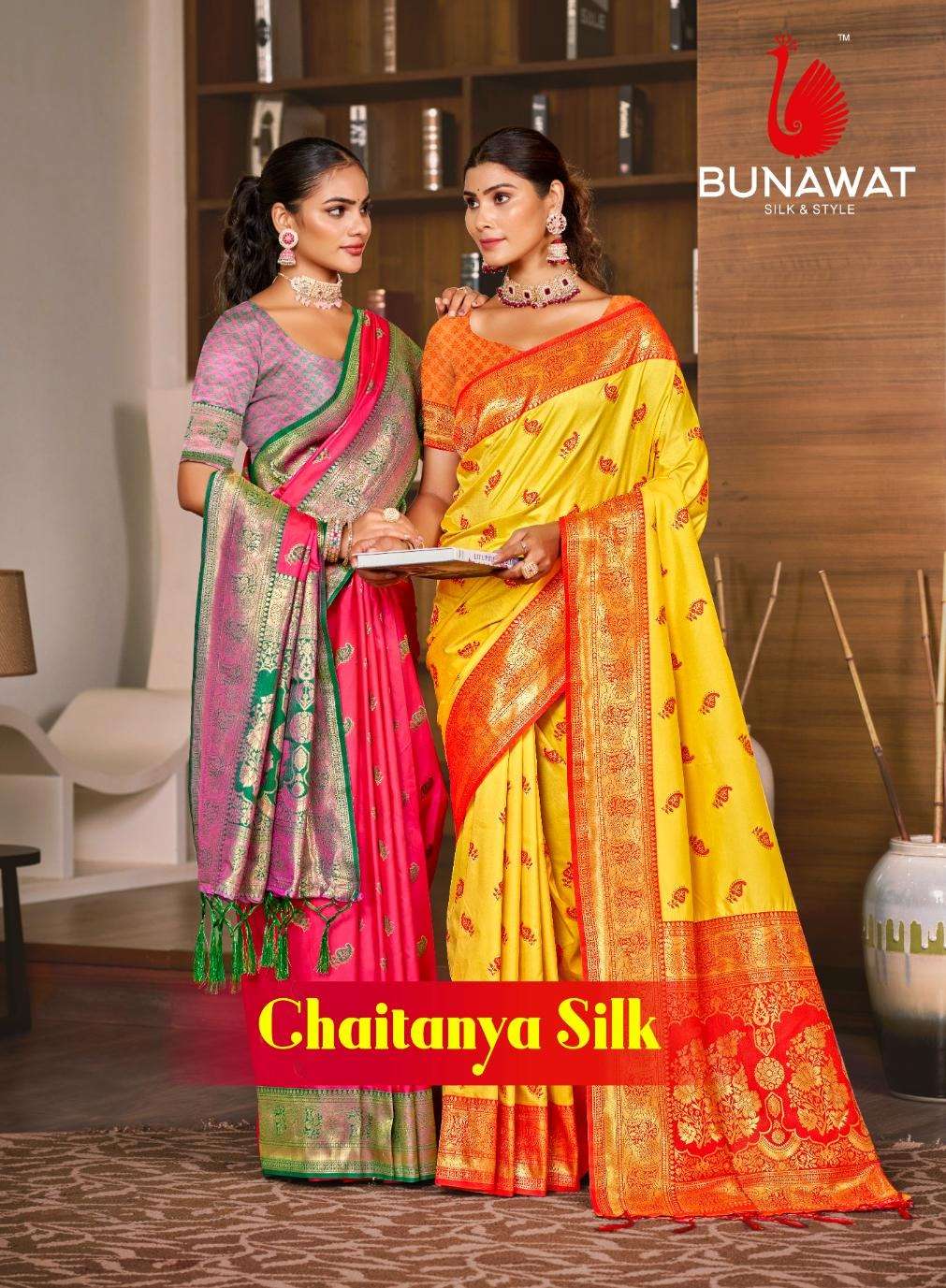 Bunawat Chaitanya Silk Silk Saree Wholesaler In Surat.