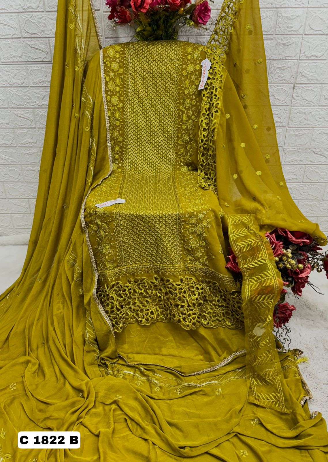 Fepic  Rosemeen D.No-1882 Georgette  Party Wear Salwar Suits Wholesaler In Surat.