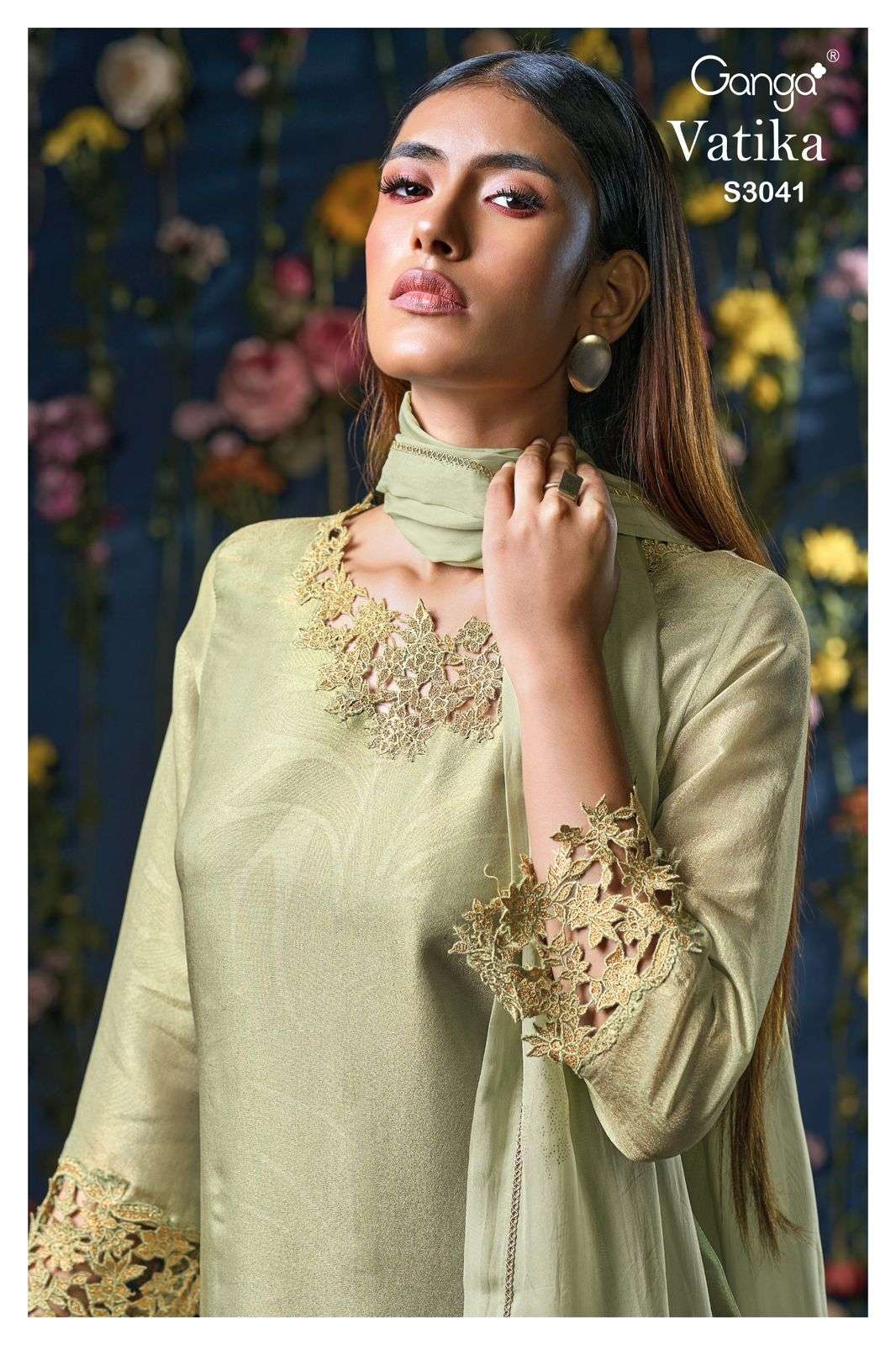 Ganga Vatika 3041 Silk  Party Wear Pakistani  Salwar Suits Wholesaler In Surat.