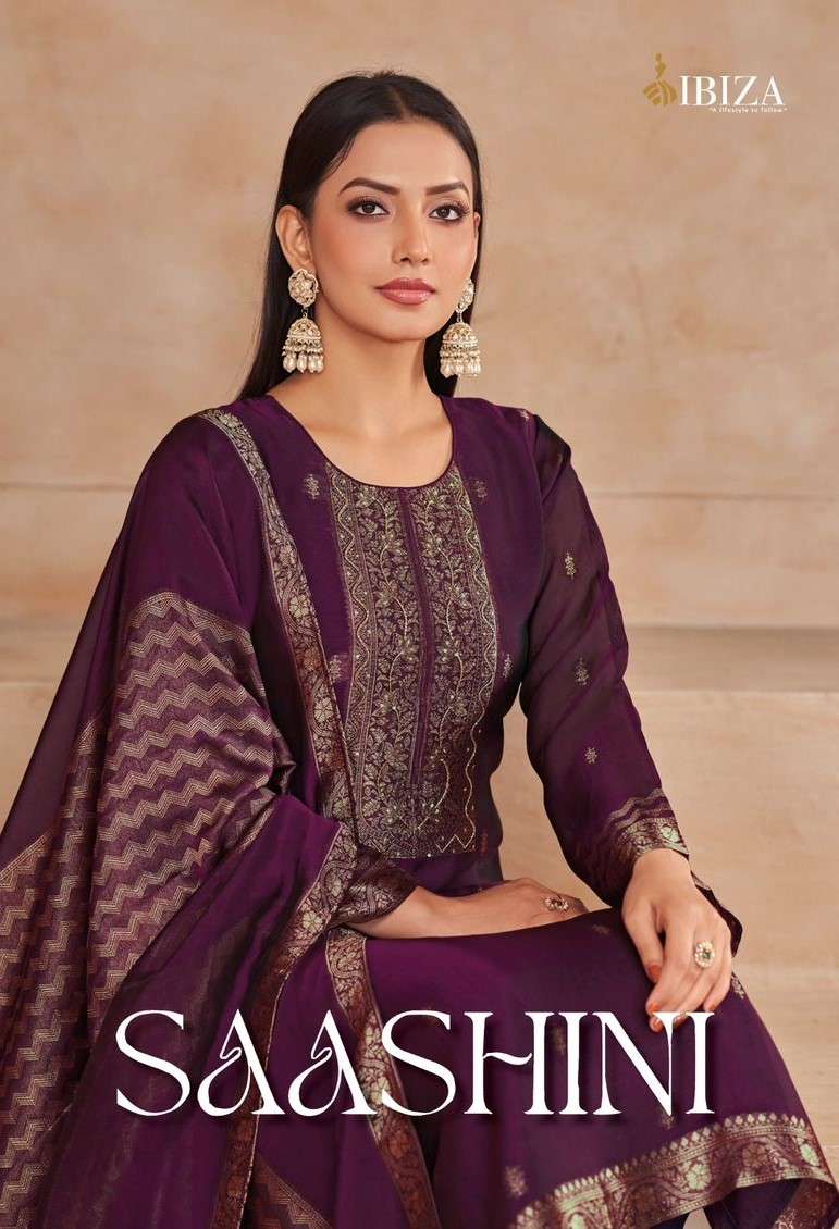 Ibiza Saashini Jacquard  Party Wear  Unstitched Salwar Suits Wholesaler In Surat.