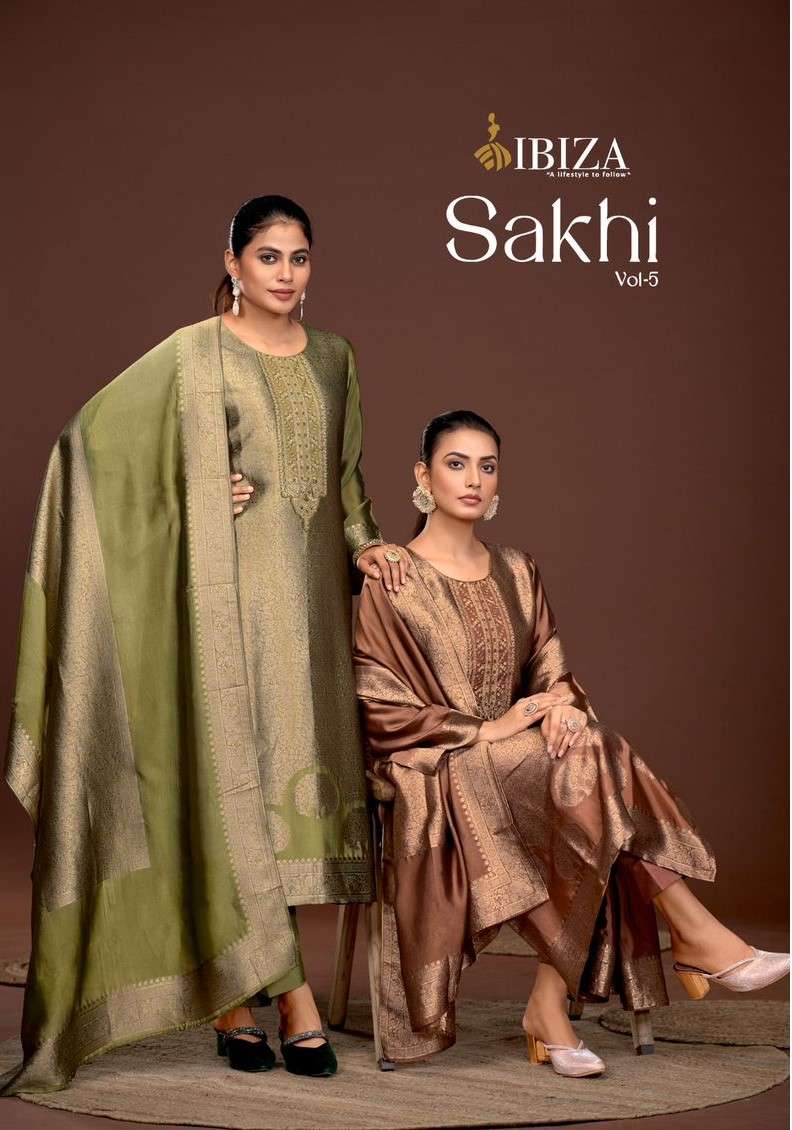 Ibiza Sakhi Vol-05 Silk Party wear Salwar Suits Wholesaler In Surat.