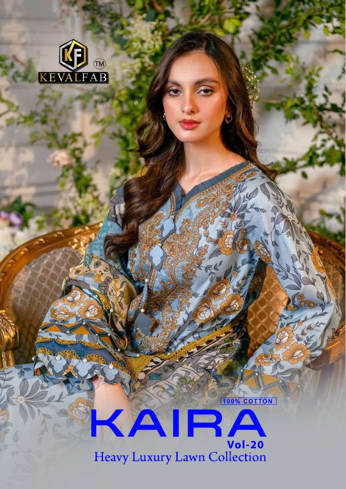 Keval Fab Kaira Vol-20  Cotton Unstitched Salwar Suits Wholesaler In Surat.