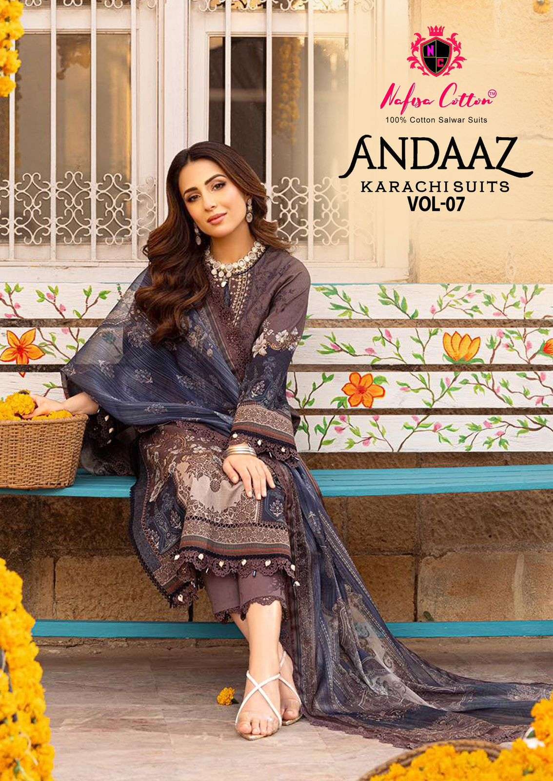 Nafisa Andaaz Vol-7 Cotton  Unstitched Salwar Suits Wholesaler In Surat.