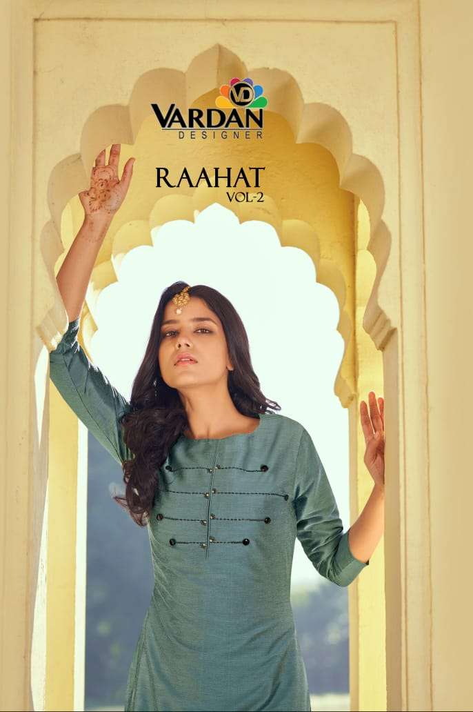 Vardan Designer Raahat Vol-2 Silk  Readymade Kurti Wholesaler In Surat.