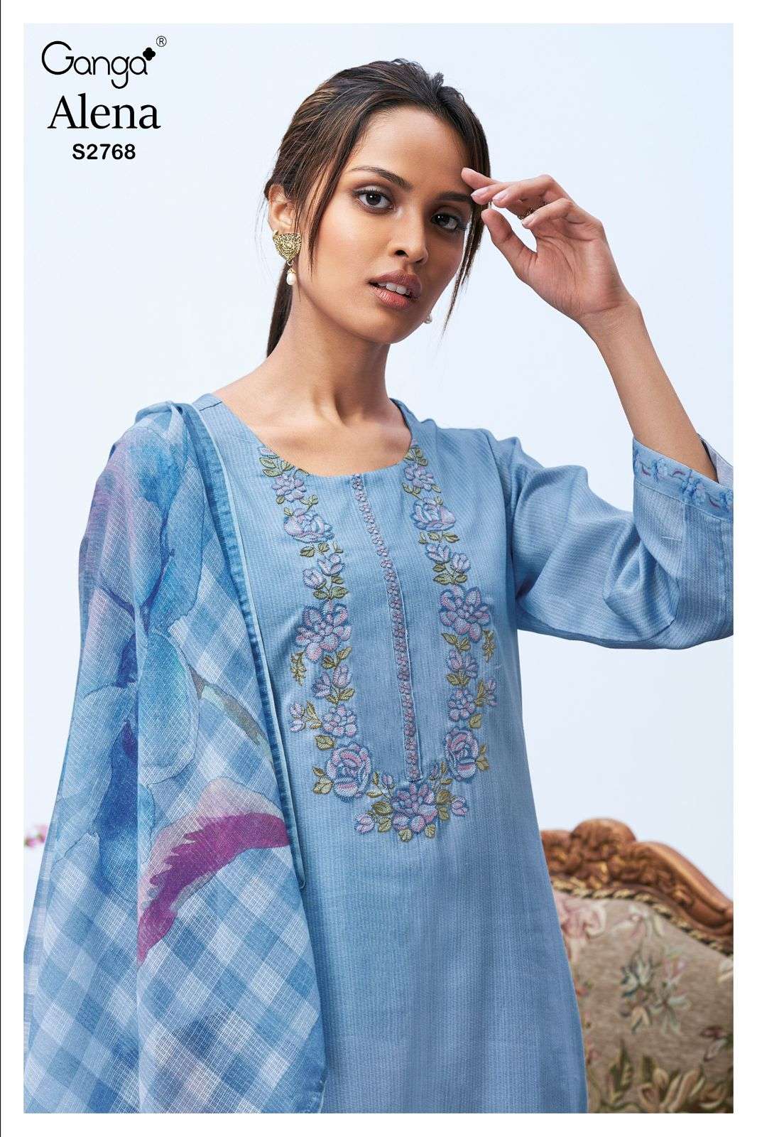 Ganga Alena 2768 Cotton Party Wear  Salwar Suits Wholesaler In Surat. 