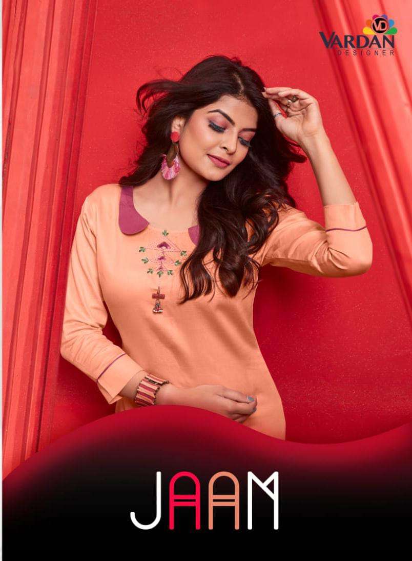 Vardan Designer Jaam Vol-1 Cotton   Fabric Readymade Kurti Wholesaler In Surat.