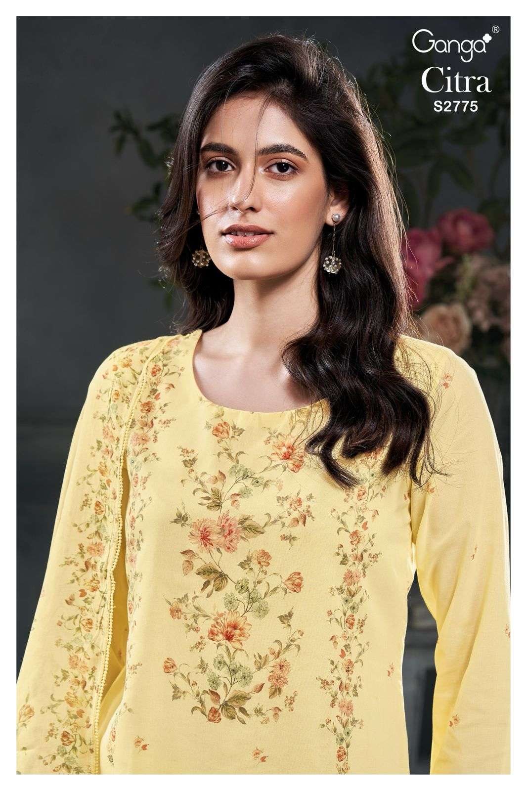 ganga Citra 2775 Premium Voil Printrd   Party wear  Suits Collection Available At Wholesale Price.